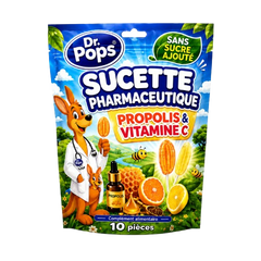 Dr. Pops™ Sucettes au Miel et à la Propolis – Sans sucres ajoutés