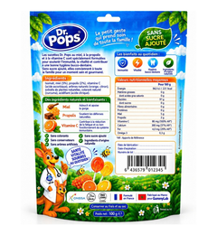 Dr. Pops™ Sucettes au miel et à la propolis, sans sucres ajoutés