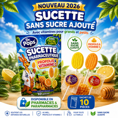 Dr. Pops™ Sucettes au Miel et à la Propolis – Sans sucres